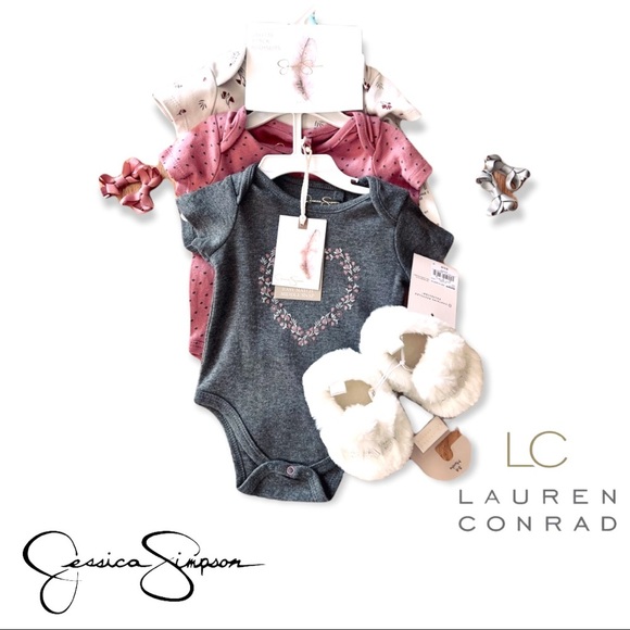 Jessica Simpson Other - *FINAL PRICE* Jessica Simpson Baby Clothes, Lauren Conrad Slippers $48